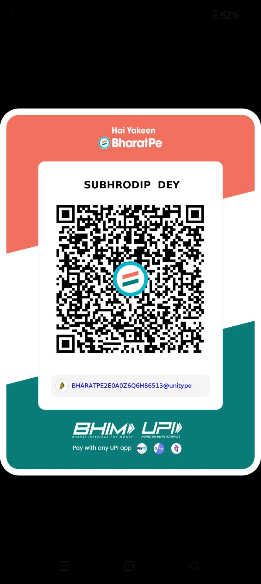 Eden Nexus UPI payment QR code